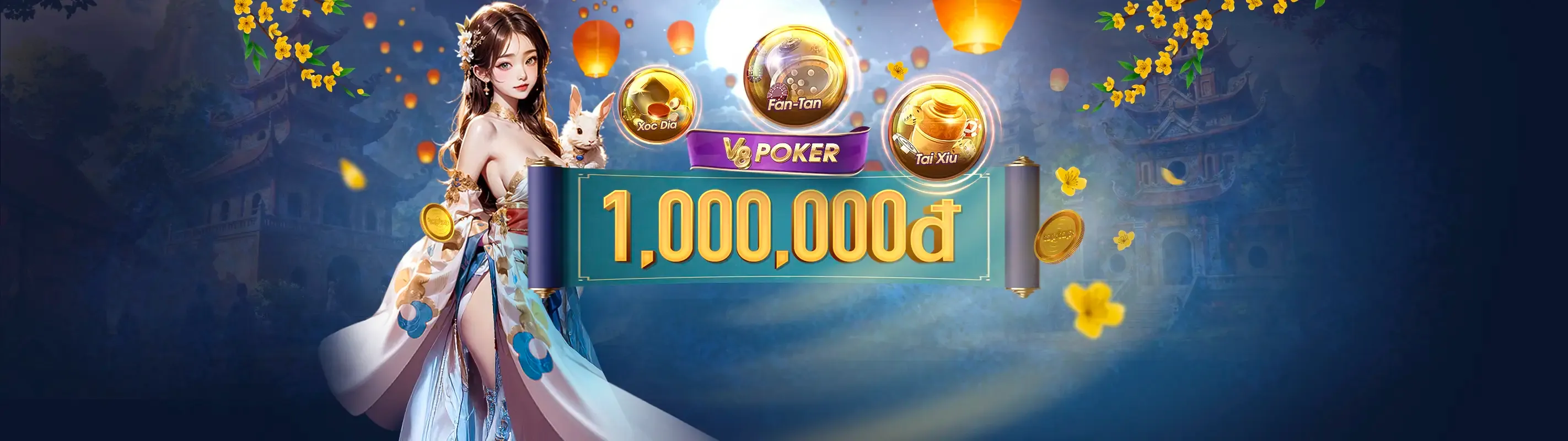 Máy đánh bạc EV99B với tiền vàng và biểu tượng jackpot